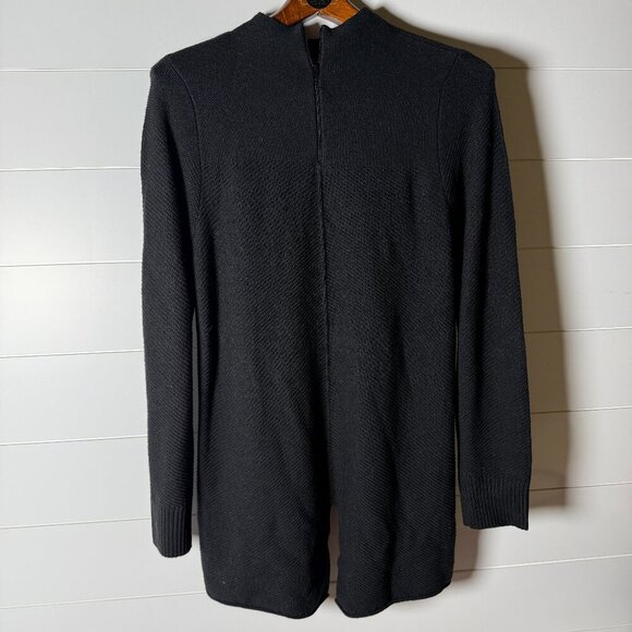 Leo & Ugo Black Quarter Zip Wool Blend 3/48 - Picture 1 of 8